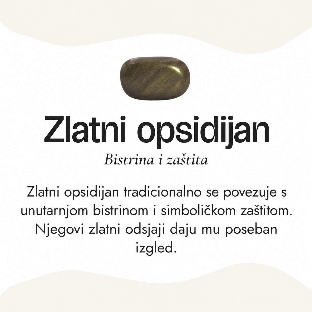 Zlatni opsidijan — bistrina i zaštita